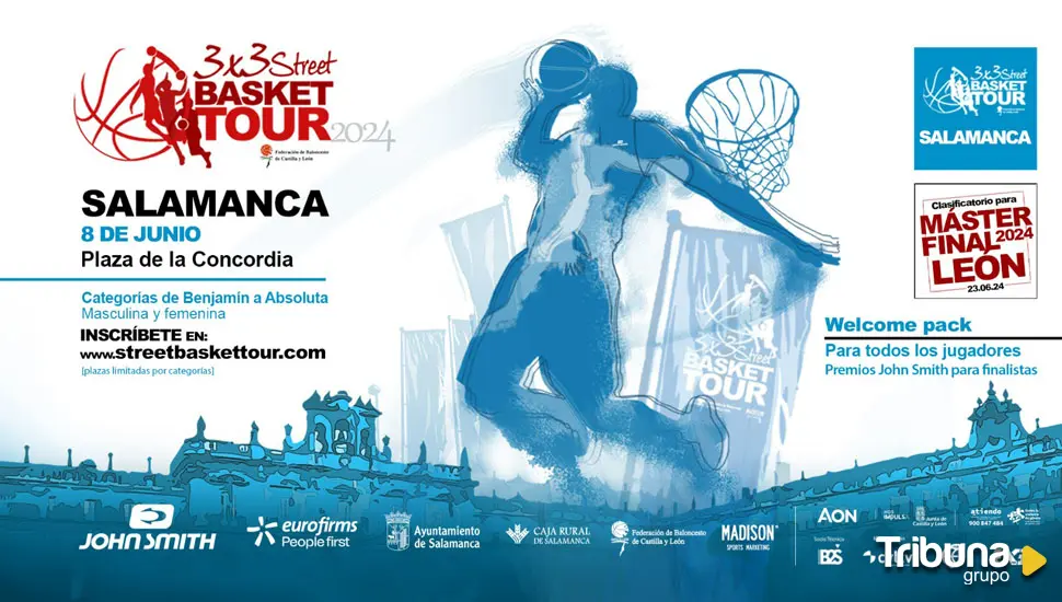 El deporte de moda llega a Salamanca con el 3x3 Street Basket Tour 2024 